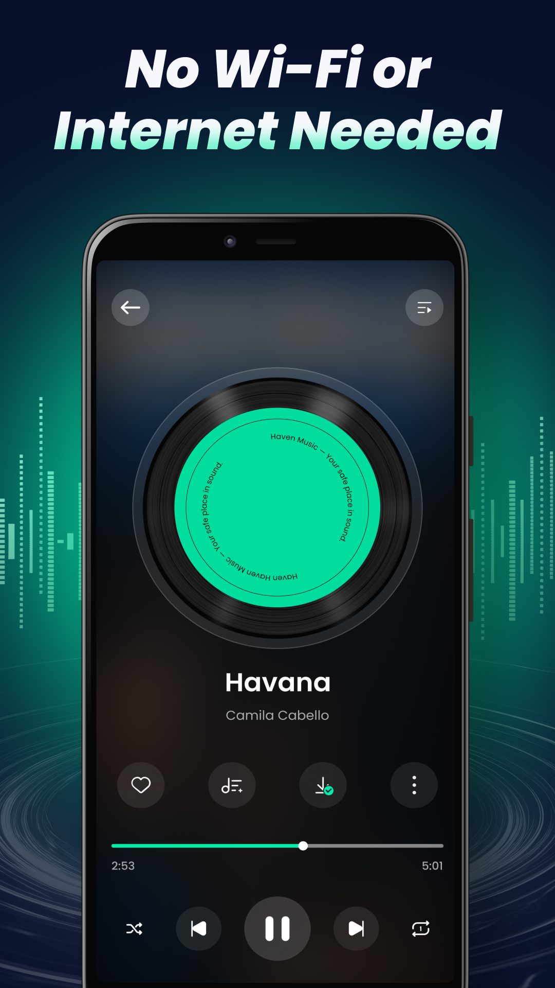 Haven playlist screen