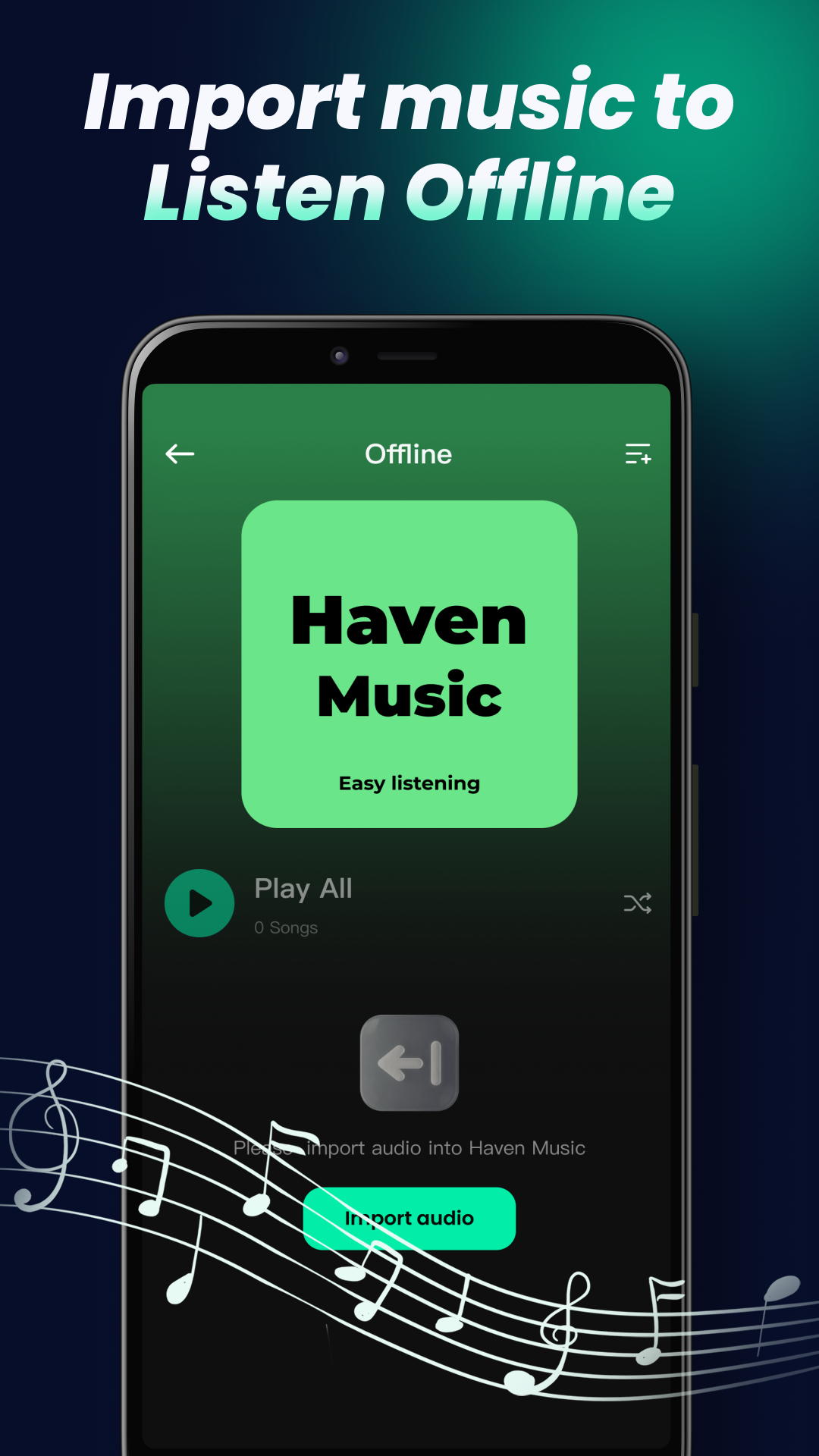 Haven playlist manager screen